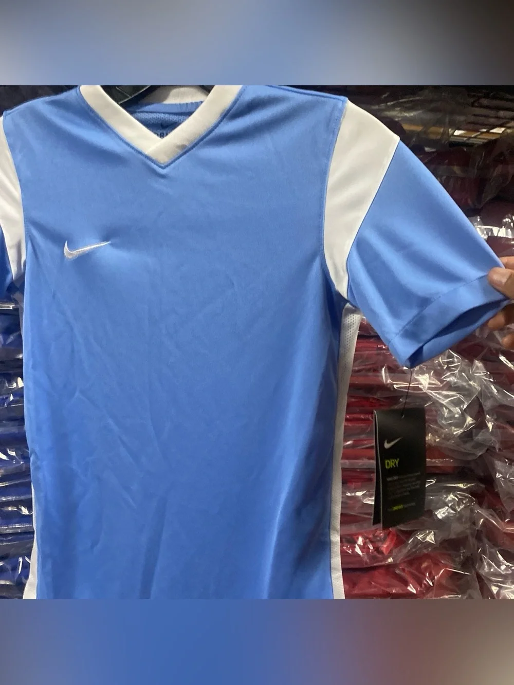 Nike Derby III Soccer Jersey NWT Kids Medium Sky Blue/White DRI-FIT CW3834-448